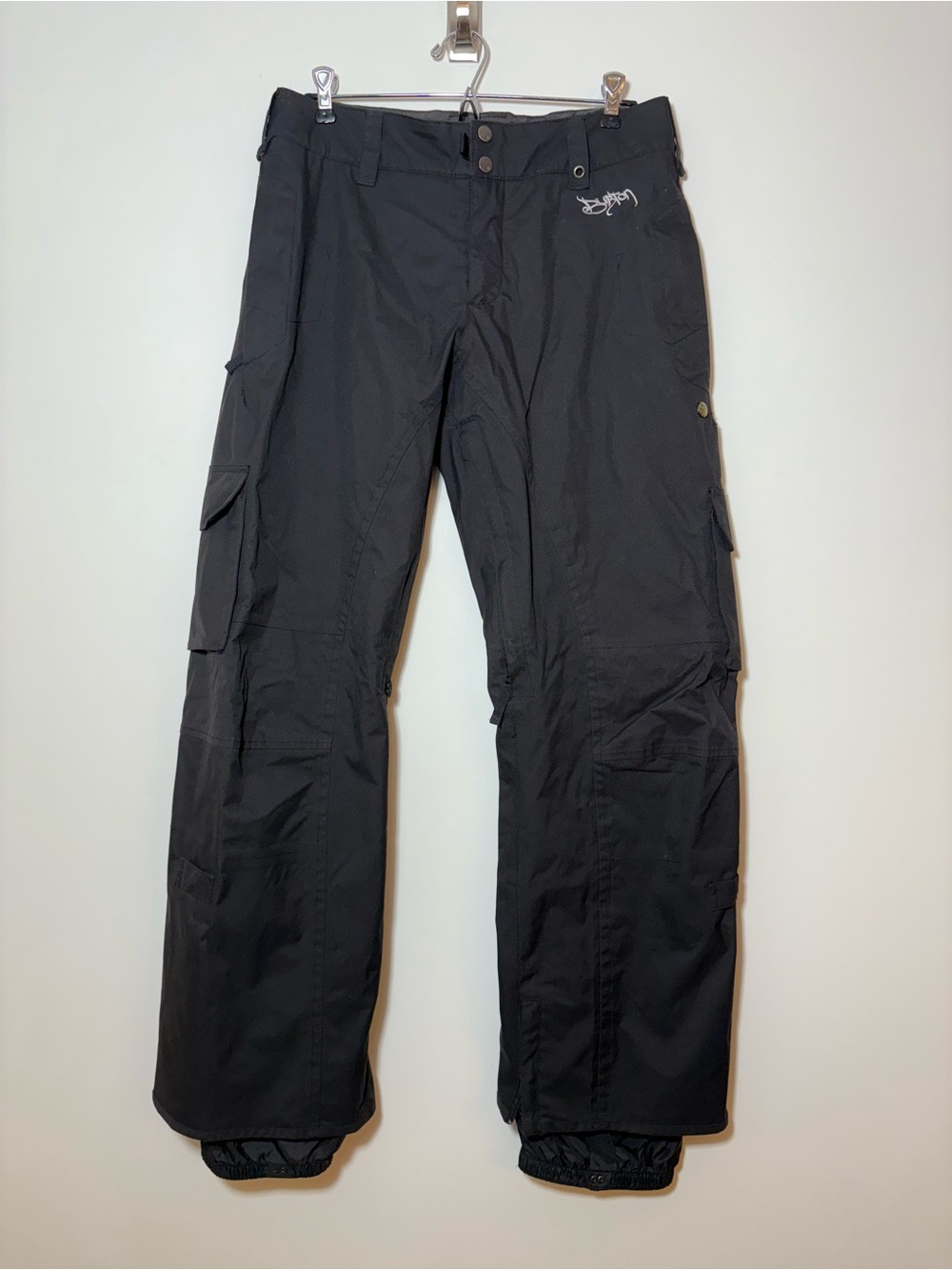 Burton Mens Snowboard Pants Black Cargo Size Large Ski Winter Mountain Sz M